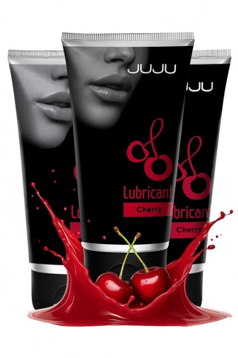 Набор из 3 съедобных лубрикантов JUJU со вкусом вишни - JuJu - купить с доставкой в Пензе