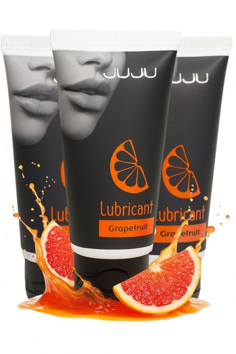 Набор из 3 съедобных лубрикантов JUJU со вкусом грейпфрута - JuJu - купить с доставкой в Пензе