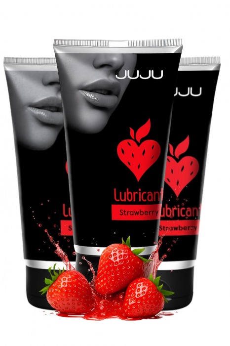 Набор из 3 съедобных лубрикантов JUJU со вкусом клубники - JuJu - купить с доставкой в Пензе