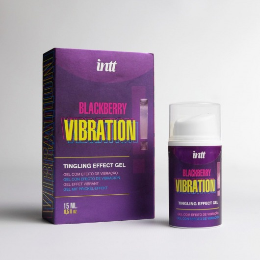 Стимулирующий гель с эффектом вибрации Blackberry Vibration - 15 мл. - INTT - купить с доставкой в Пензе