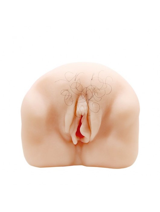 Телесный мастурбатор-вагина с оволосением и вибрацией - Baile - в Пензе купить с доставкой