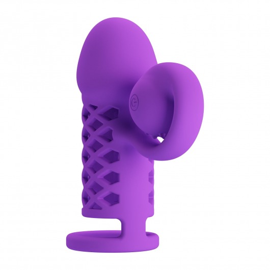 Фиолетовая вибронасадка с клиторальным отростком Harden - Baile - в Пензе купить с доставкой