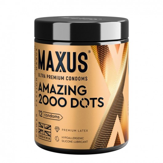 Точечные презервативы MAXUS 2000 Amazing Dots с железным кейсом - 12 шт. - Maxus - купить с доставкой в Пензе