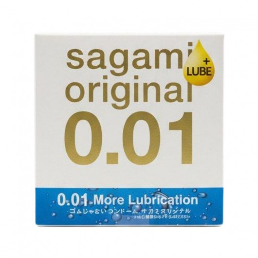 Увлажнённый презерватив Sagami Original 0.01 Extra Lub - 1 шт. - Sagami - купить с доставкой в Пензе
