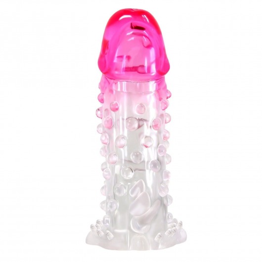 Прозрачно-розовая насадка на пенис Wilford - 13,5 см. - Baile - в Пензе купить с доставкой