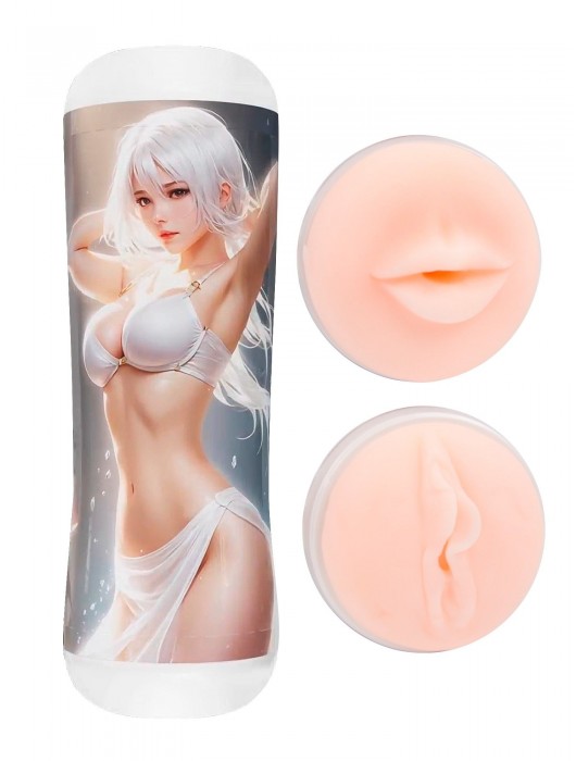 Двусторонний мастурбатор в колбе аниме - вагина и ротик - Tokyo Style - в Пензе купить с доставкой