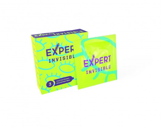 Ультратонкие презервативы Expert Invisible - 3 шт. - Expert - купить с доставкой в Пензе