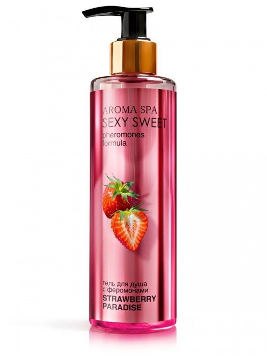 Гель для душа с феромонами и ароматом клубники Strawberry Paradise - 200 мл. -  - Магазин феромонов в Пензе