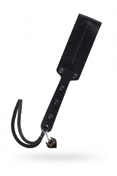 Черный кожаный пэддл - 32 см. - Pecado - купить с доставкой в Пензе