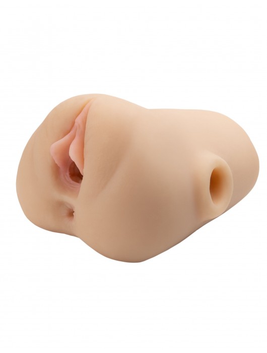 Телесный мастурбатор с вибрацией Double Pounder Vibrating Squeeze Stroker - Pipedream - в Пензе купить с доставкой