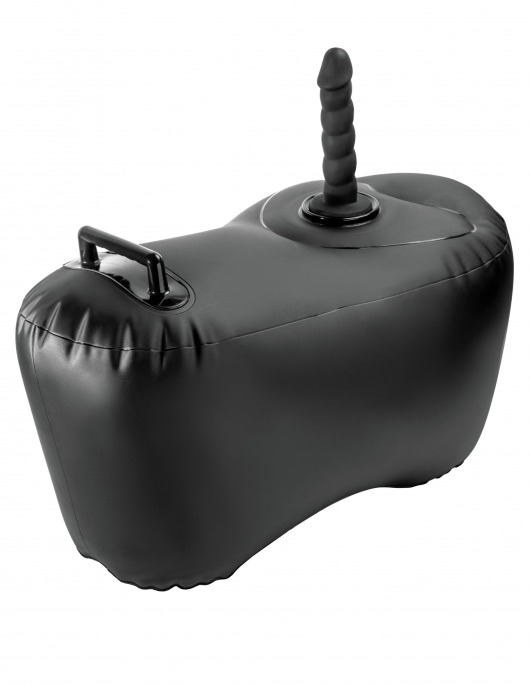 Черное надувное кресло с платформой для фиксации дилдо Body Dock Inflatable Love Seat - Pipedream - купить с доставкой в Пензе