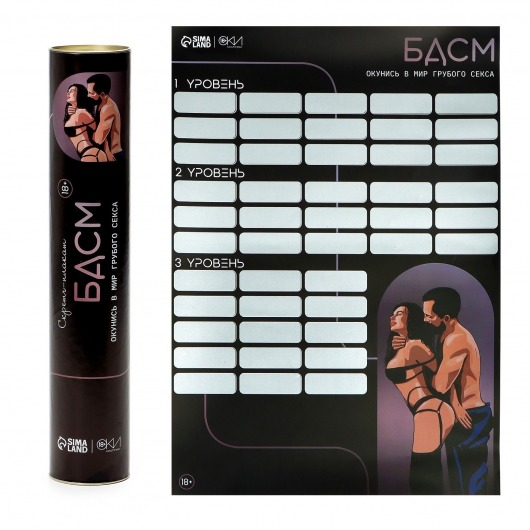 Плакат для двоих со скретч-слоем «БДСМ» - Сима-Ленд - купить с доставкой в Пензе