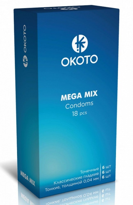 Презервативы OKOTO Mega Mix - 18 шт. - Sitabella - купить с доставкой в Пензе