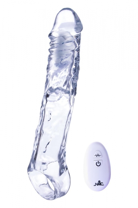 Прозрачная насадка-удлинитель Length Enhancer With Bullet с подхватом - 22,3 см. - NMC - в Пензе купить с доставкой