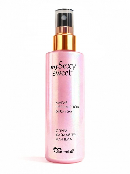 Спрей хайлайтер для тела Sexy Sweet с ароматом бабл-гам, шиммером и феромонами - 200 мл. -  - Магазин феромонов в Пензе