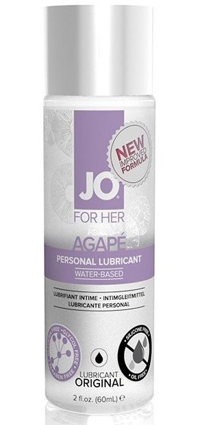 Лубрикант на водной основе для женщин JO AGAPE LUBRICANT ORIGINAL - 60 мл. - System JO - купить с доставкой в Пензе