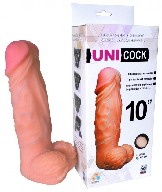 Фаллическая насадка Харнесс UNICOCK 10  - 25 см. - LOVETOY (А-Полимер) - купить с доставкой в Пензе