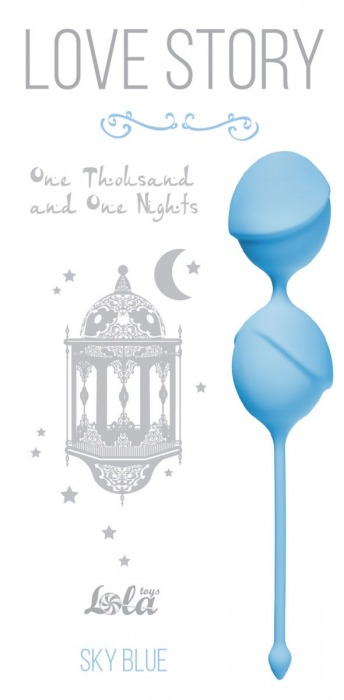 Голубые вагинальные шарики One Thousand and One Nights - Lola Games
