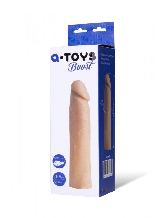 Реалистичная насадка с ярко выраженной головкой - 16,5 см. - A-toys - в Пензе купить с доставкой