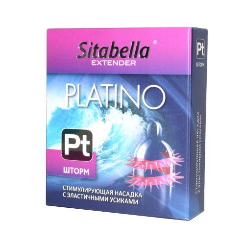 Стимулирующая насадка со спиралью из усиков Platino  Шторм - Sitabella - купить с доставкой в Пензе