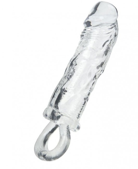 Прозрачная насадка с петлёй для фиксации - 14 см. - ToyFa - в Пензе купить с доставкой