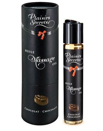 Массажное масло с ароматом шоколада Huile de Massage Gourmande Chocolat - 59 мл. - Plaisir Secret - купить с доставкой в Пензе