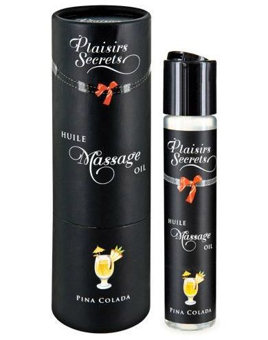 Массажное масло с ароматом пина колады Huile de Massage Gourmande Pina Colada - 59 мл. - Plaisir Secret - купить с доставкой в Пензе