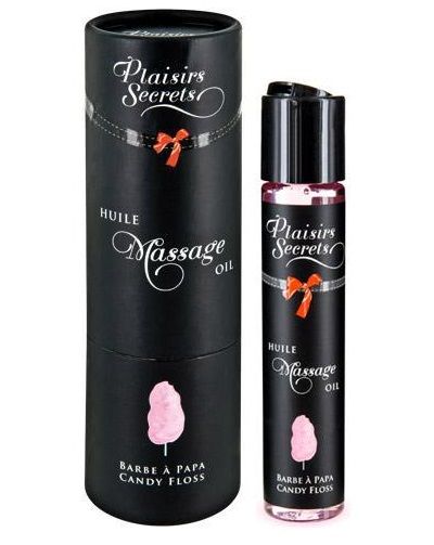 Массажное масло с ароматом сладкой ваты Huile de Massage Gourmande Barbe à Papa - 59 мл. - Plaisir Secret - купить с доставкой в Пензе