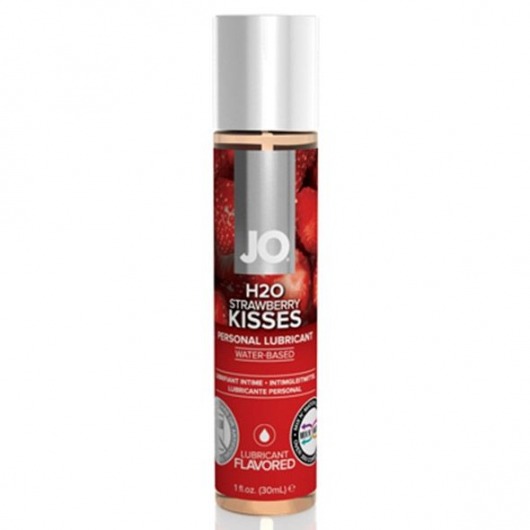 Смазка с ароматом клубники JO Flavored Strawberry Kiss - 30 мл. - System JO - купить с доставкой в Пензе