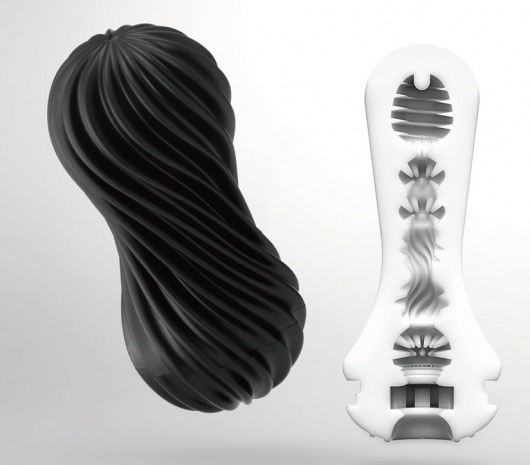 Мастурбатор FLEX Rocky Black с плотным рельефом - Tenga - в Пензе купить с доставкой