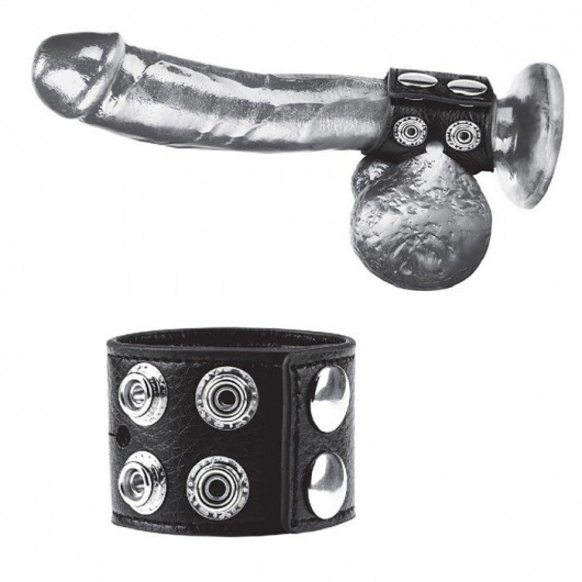 Ремень на член и мошонку 1.5  Cock Ring With Ball Strap - BlueLine - купить с доставкой в Пензе