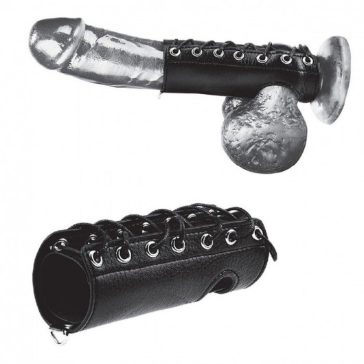 Сбруя на член на шнуровке 5  Cock Sheath - BlueLine - купить с доставкой в Пензе