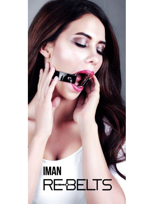 Чёрный чокер-кляп Iman Black - Rebelts - купить с доставкой в Пензе