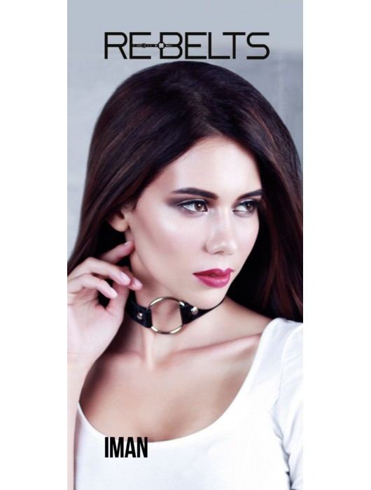 Чёрный чокер-кляп Iman Black - Rebelts - купить с доставкой в Пензе
