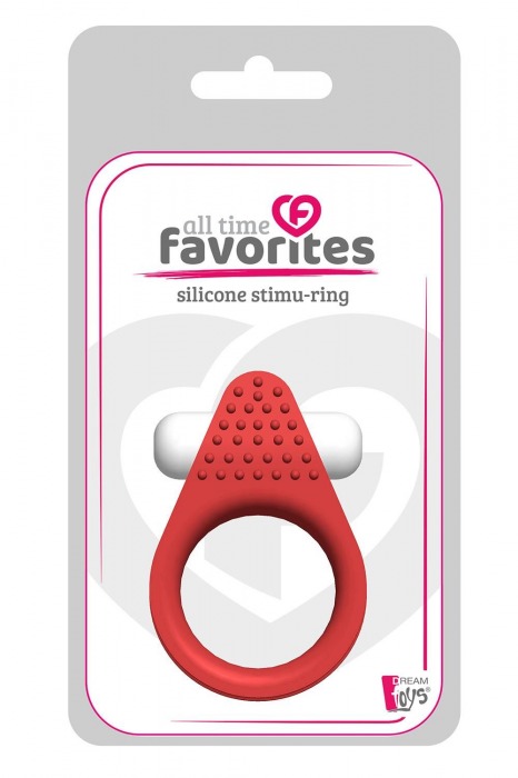 Красное эрекционное кольцо LIT-UP SILICONE STIMU RING 1 RED - Dream Toys - в Пензе купить с доставкой