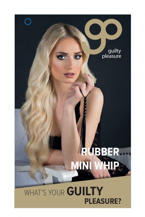 Чёрная мини-плеть из резины Rubber Mini Whip - 22 см. - Blush Novelties - купить с доставкой в Пензе