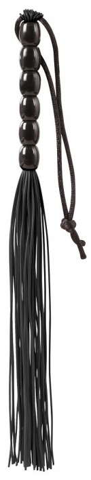 Чёрная мини-плеть из резины Rubber Mini Whip - 22 см. - Blush Novelties - купить с доставкой в Пензе