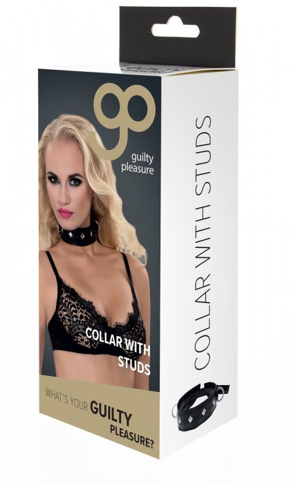 Полиуретановый ошейник с пуклями и D-кольцами Collar with Studs - Blush Novelties - купить с доставкой в Пензе