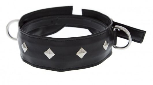 Полиуретановый ошейник с пуклями и D-кольцами Collar with Studs - Blush Novelties - купить с доставкой в Пензе