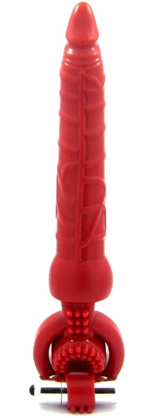 Красная вибронасадка с анальным стимулятором - ToyFa - в Пензе купить с доставкой