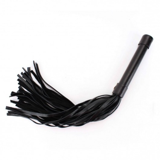 Чёрная плеть из нежной кожи - 45 см. - БДСМ Арсенал - купить с доставкой в Пензе