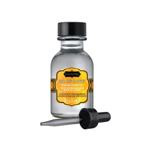Масло для ласк с ароматом кокоса и ананаса Oil of Love Coconut Pineapple - 22 мл. - Kama Sutra - купить с доставкой в Пензе