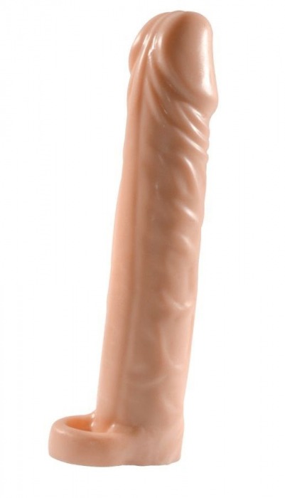 Телесная насадка-удлинитель Extension sleeve с подхватом - 17 см. - Sitabella - в Пензе купить с доставкой
