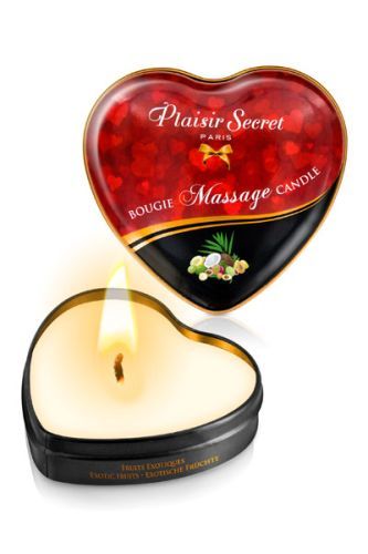 Массажная свеча с ароматом экзотических фруктов Bougie Massage Candle - 35 мл. - Plaisir Secret - купить с доставкой в Пензе
