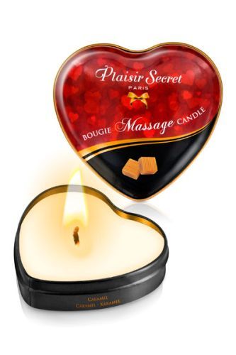 Массажная свеча с ароматом карамели Bougie Massage Candle - 35 мл. - Plaisir Secret - купить с доставкой в Пензе
