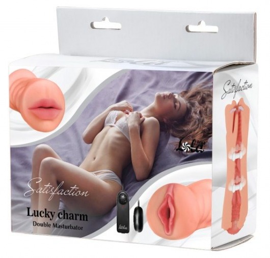Двусторонний мастурбатор с вибропулей Satisfaction Lucky charm - Lola Games - в Пензе купить с доставкой