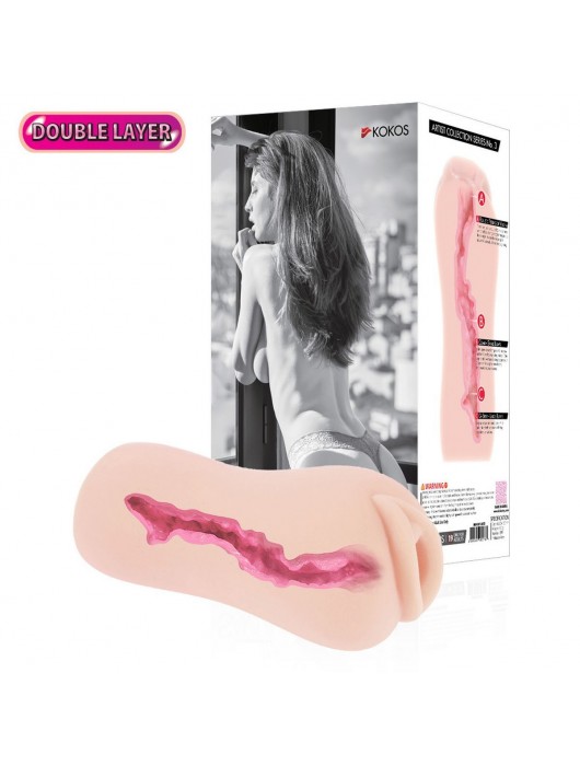 Мастурбатор-вагина Sanda с рельефным тоннелем - KOKOS - в Пензе купить с доставкой