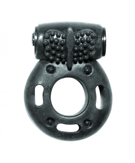 Черное эрекционное кольцо с вибрацией Rings Axle-pin - Lola Games - в Пензе купить с доставкой