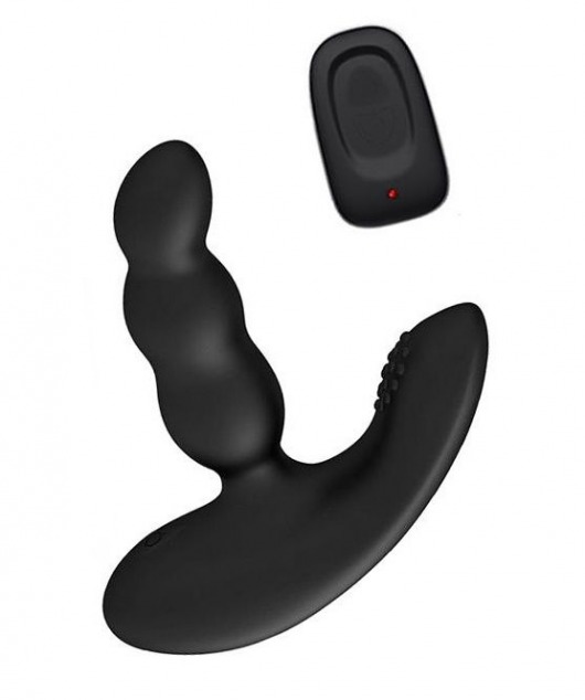 Черный силиконовый стимулятор простаты Levett Nitoc с пультом ДУ - Levett - в Пензе купить с доставкой