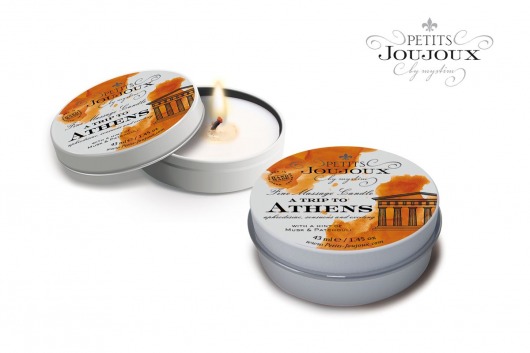 Массажная свеча Petits Joujoux Athens с ароматом муската и пачули - 33 гр. - MyStim - купить с доставкой в Пензе